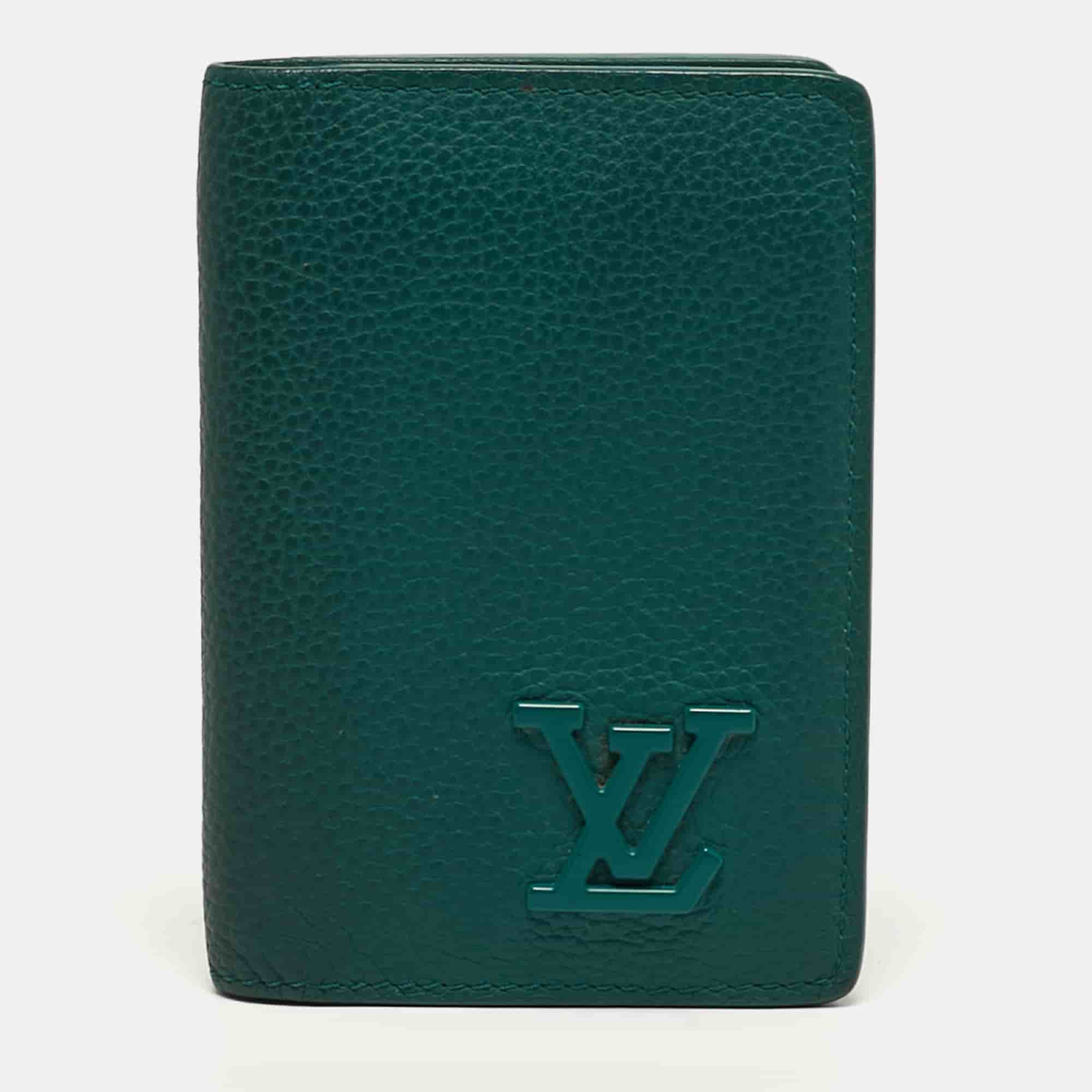 Louis Vuitton Aerogram Green Leather Pocket Organizer