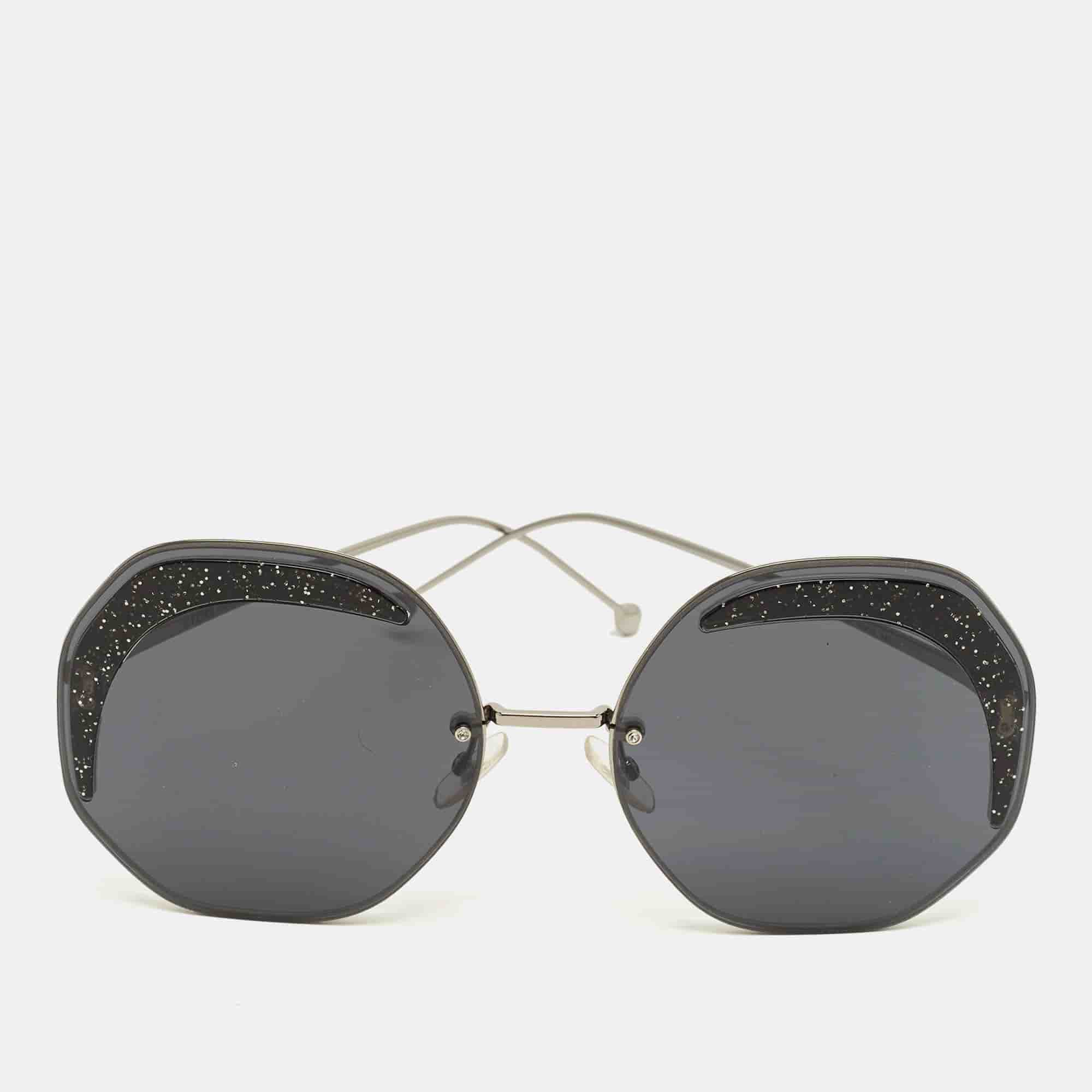 Fendi Black FF 0358/S Rimless Round Sunglasses