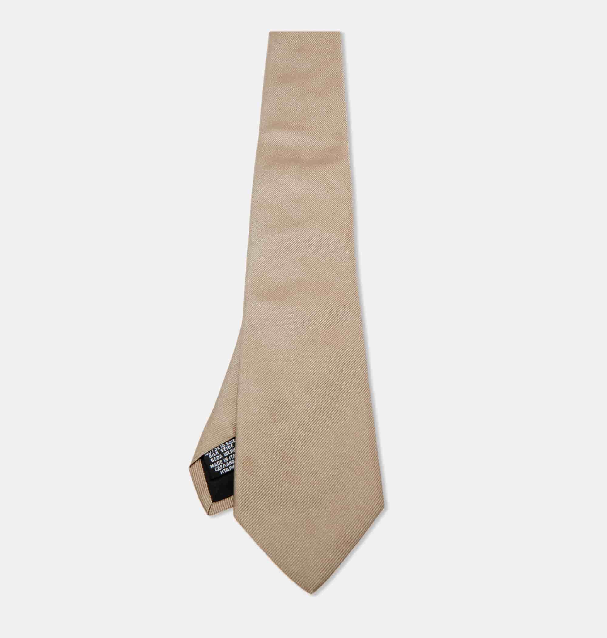 Boss By Hugo Boss Dark Beige Silk Tie