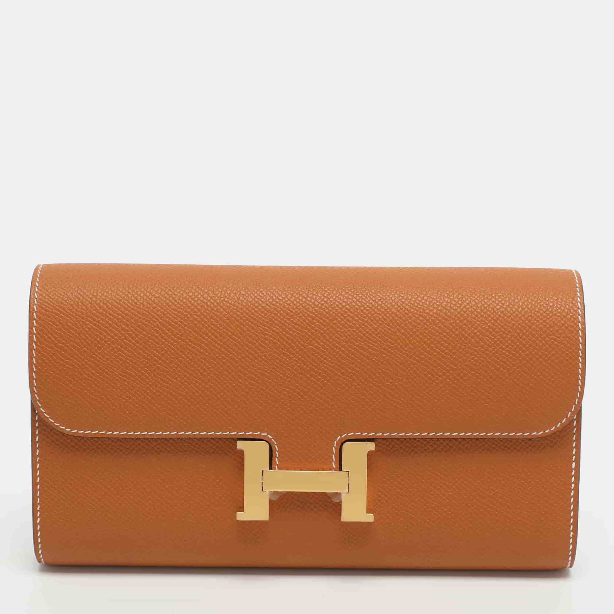Herm&egrave;s Constance Natural Epsom Leather To Go Wallet
