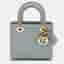 Dior Lady Dior Small Light Grey Lizard Tote