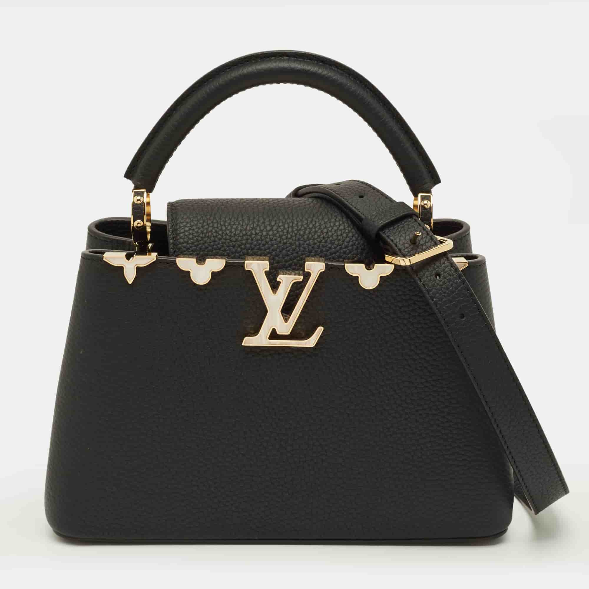 Louis Vuitton Capucines BB Black Taurillon Leather Top Handle Bag