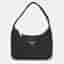 Prada Re-Nylon Black Quilted Nylon Tessuto Shoulder Bag