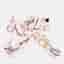 Chanel silk multicolor hair scrunchie
