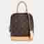 Louis Vuitton Alma Mini Monogram Canvas Brown Leather Top Handle Bag