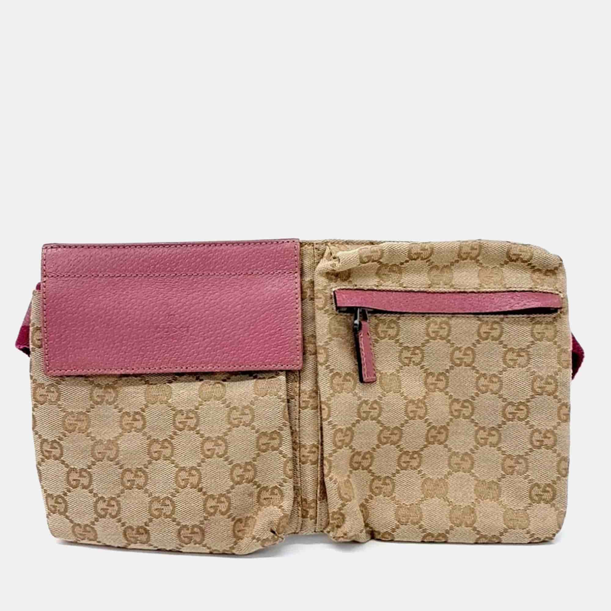 Gucci Multicolor Fabric Gucci Two-Pocket Hip Sack (28566)