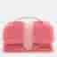 Jacquemus Le Bambino Pink Leather and Shearling Fur Top Handle Bag