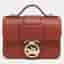 Longchamp Box Trot Brown Leather Shoulder Bag