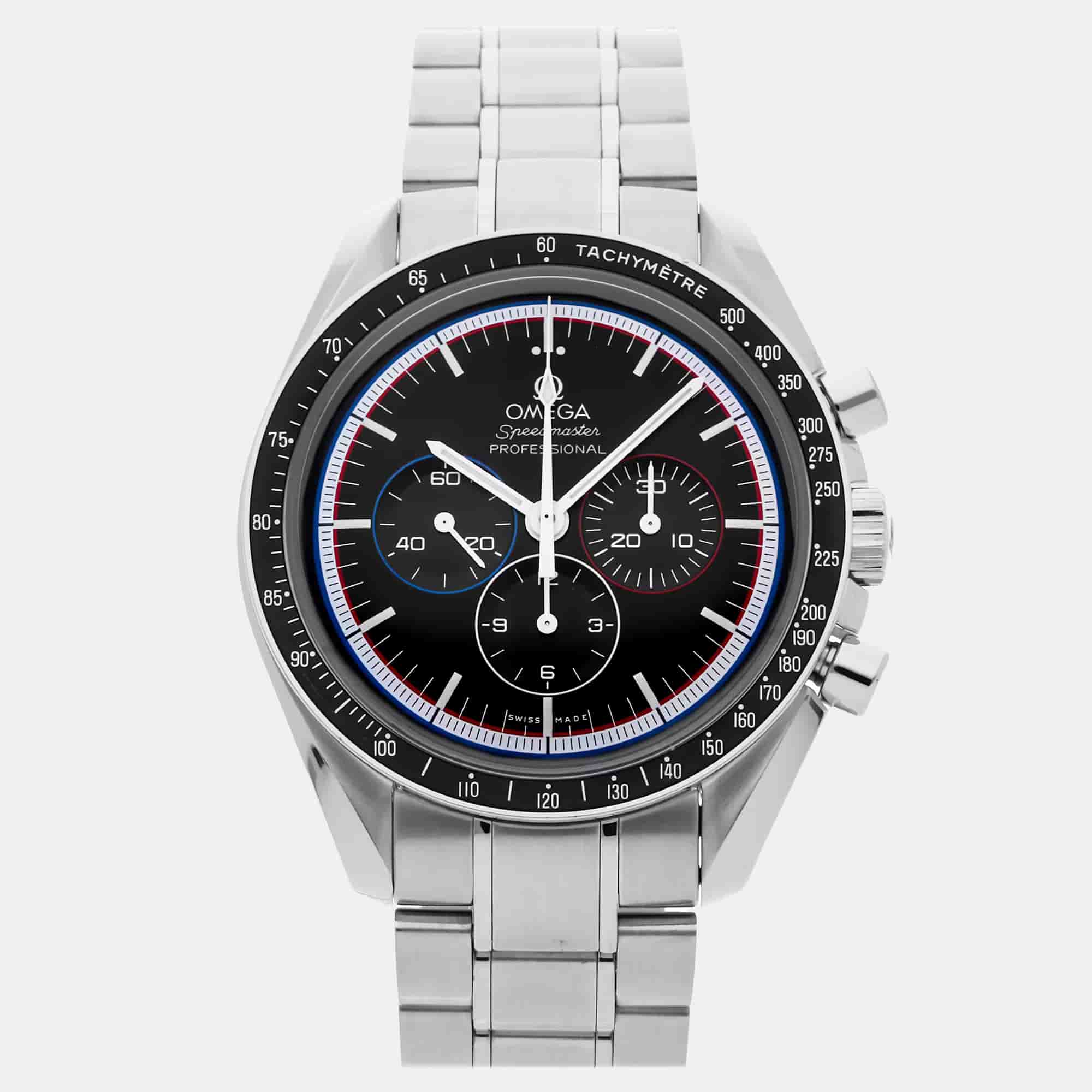 Omega Speedmaster Professional Moonwatch Apollo Limited Edition 311.30.42.30.01.003 Manual Winding Black Dial Stainless Steel Men's Wristwatch 42mm