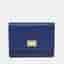 Dolce & Gabbana Blue Leather Trifold Wallet