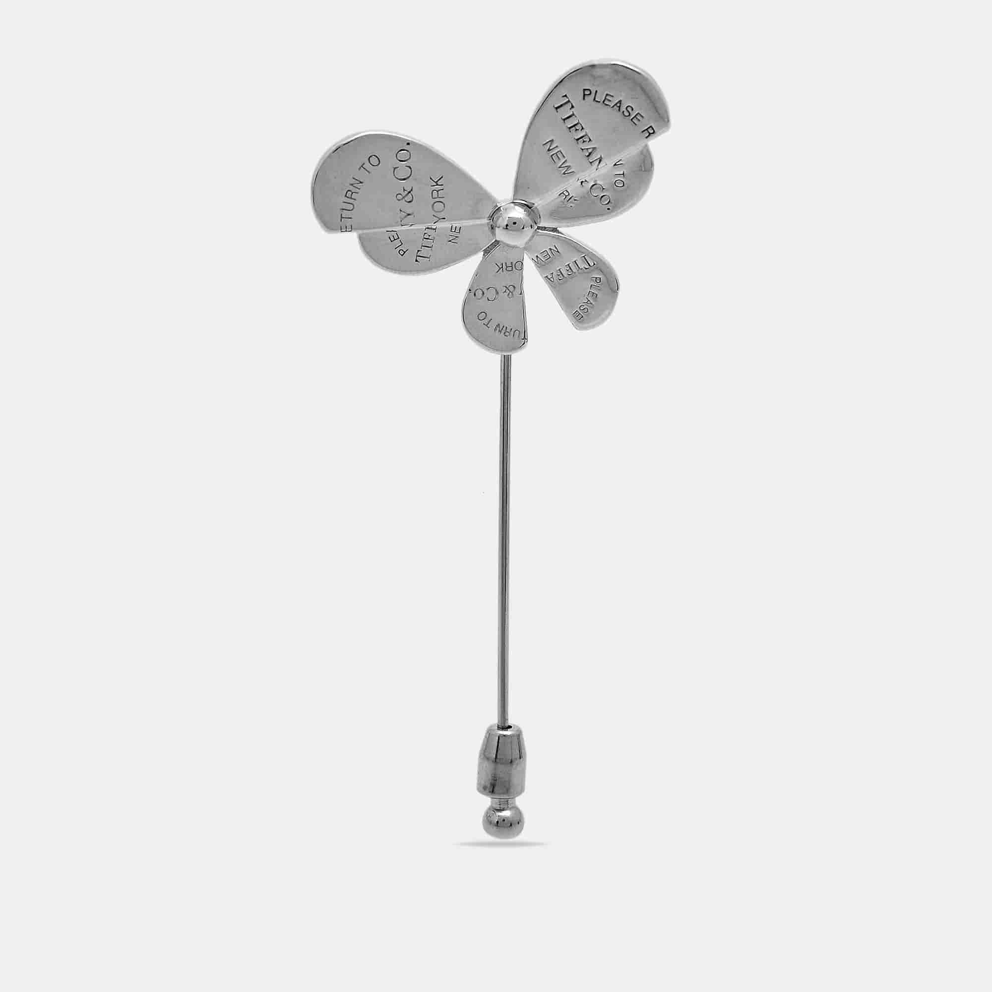 Tiffany & Co. Return to Tiffany Love Bugs Butterfly 18k Two-Tone Gold Sterling Silver Pin Brooch
