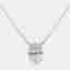 5.00 cts Oval Brilliant Lab Grown Diamond 18k White Gold Chain Necklace