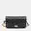 Chanel Reissue 2.55 Black Quilted Aged Leather Belt Bag