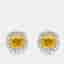 1.9 cts Cushion, Round Lab Grown Diamonds 18k White Gold Earrings