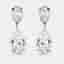 28 cts Pear Lab Grown Diamonds 18k White Gold Earrings