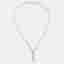 10 cts Pear Lab Grown Diamond 18k White Gold Necklace