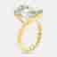 10 cts Emerald Cut Lab Grown Diamonds 18k Yellow Gold Ring Size 54