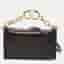 Valentino VLogo Black Leather Chain Bag