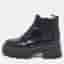 Prada Monolith Size 39 Black Fabric and Leather Ankle Length Boots