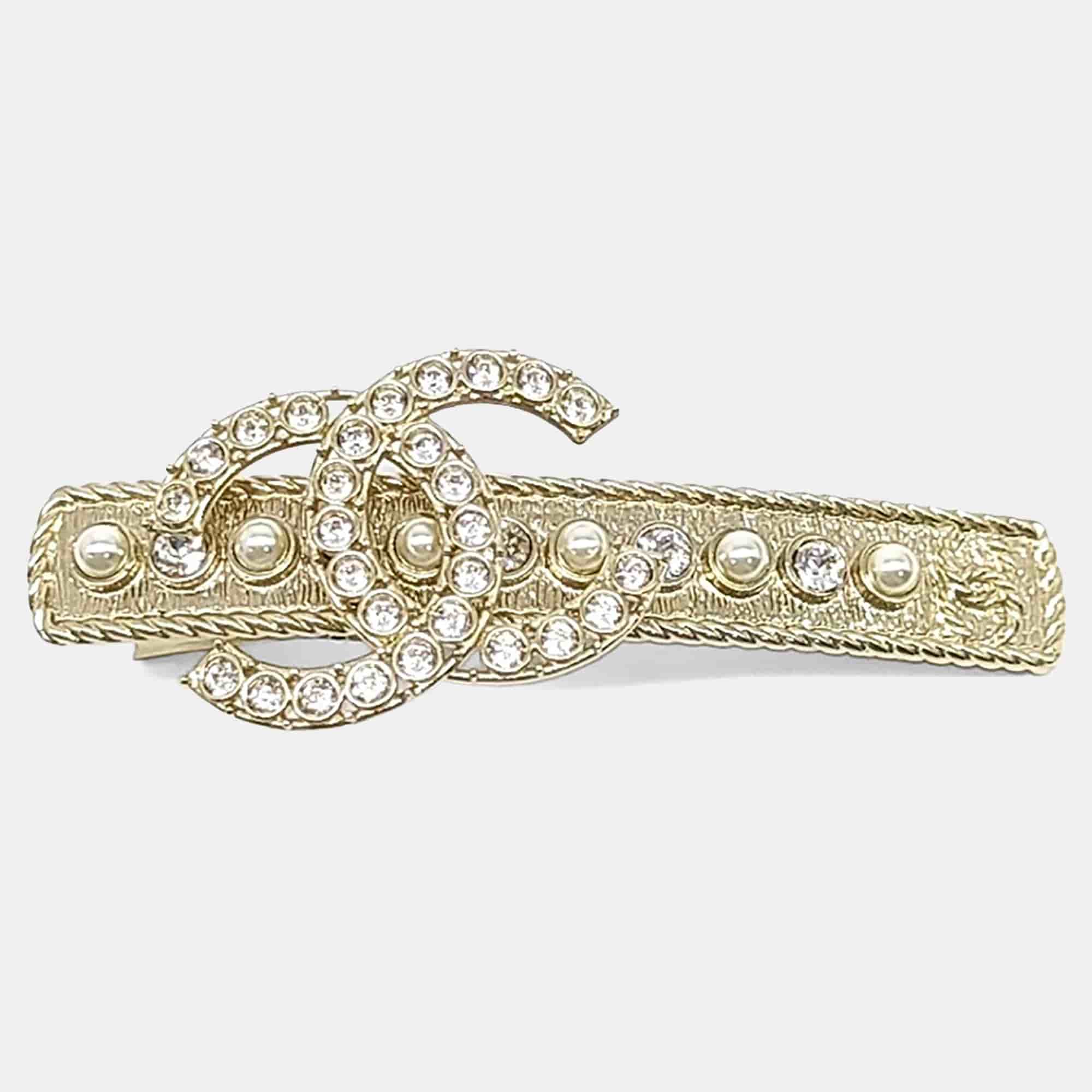 Chanel Gold Tone Hairpin