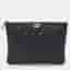 Chanel Boy Medium Blue Quilted Caviar Leather Pouch