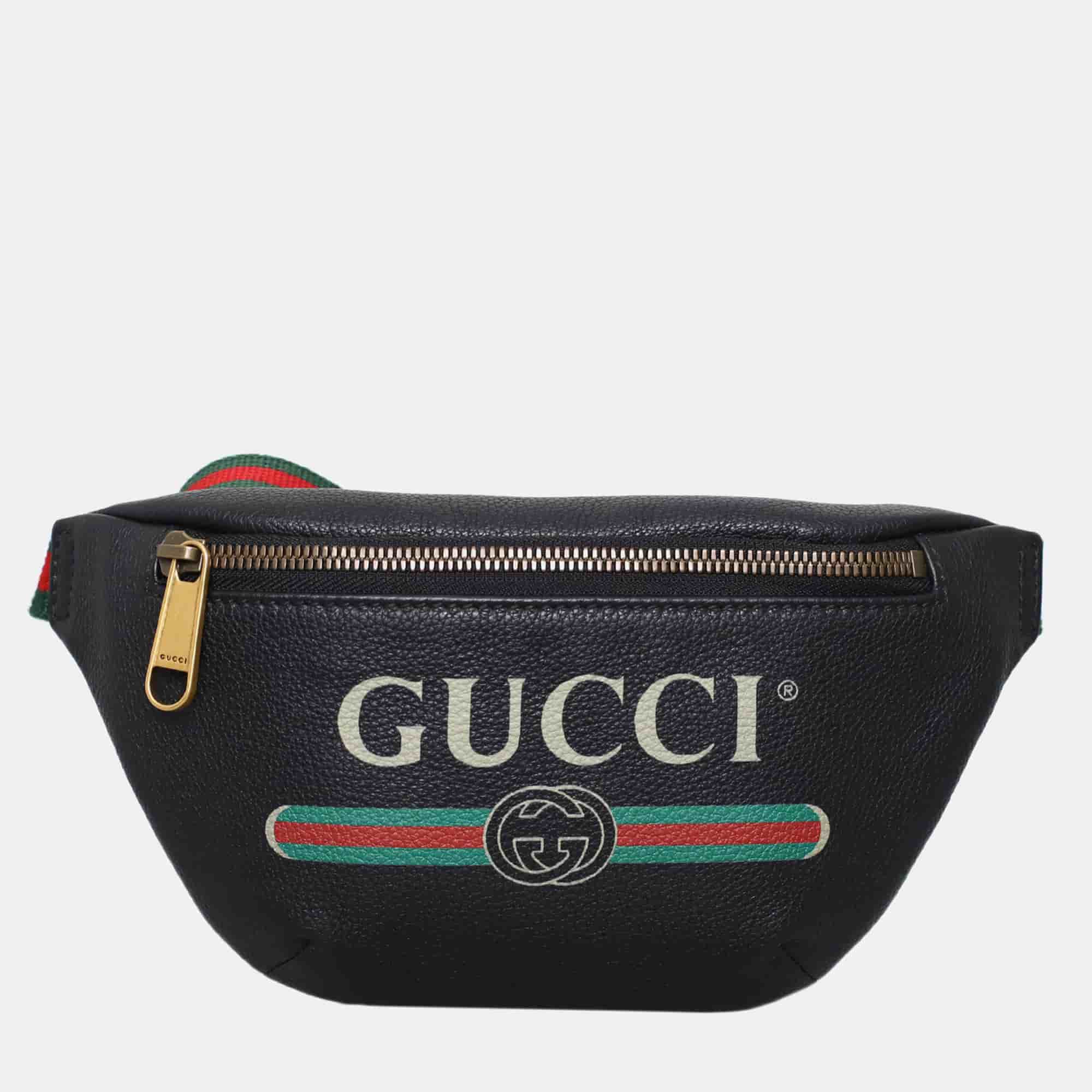 Gucci Printed Logo Belt Bag