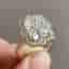 3.90 cts Radiant Lab Grown 14k Yellow Gold Diamond Engagement Ring Size 52