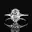 2.00 cts Oval Lab Grown Diamond 14k White Gold Engagement Ring Size 52