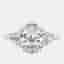 2.8 cts Oval Lab Grown 14k White Gold Wedding Diamond Ring Size 52