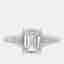 2.4 cts Lab Grown Emerald Diamond 14k White Gold Engagement Ring Size 52