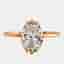 2.2 cts Oval Lab Grown Diamond 14k Yellow Gold Wedding Ring Size 52