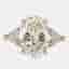 5.9 cts Oval Lab Grown Diamond 14k Multi Tone Gold Wedding Ring