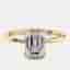 2 cts Lab Grown Emerald Diamond 18k Yellow Gold Engagement Ring Size 52