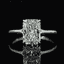 2.50 cts Radiant Lab Grown Diamond 18k White Gold Ring Size 52