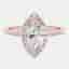 1.6 cts Marquise Lab Grown Diamond 18k Rose Gold Wedding Ring Size 52