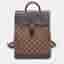 Louis Vuitton Soho Ebene Damier Canvas Backpack Bag