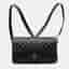 Chanel Flap Backpack Medium Black Lambskin Leather Backpack Bag