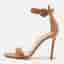 Gianvito Rossi Cherry Portofino Size 36 Beige Suede Ankle Strap Sandals