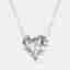 7.5 cts Heart Lab Grown Diamond 18k White Gold Pendant Necklace
