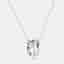 10 cts Oval Lab Grown Diamonds 18k White Gold Necklace
