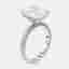 4.9 cts Radiant, Round Lab Grown Diamonds 18k White Gold Ring Size 51