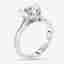 3 cts Heart Lab Grown Diamonds 14k White Gold Ring Size 54