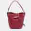 Longchamp Le Roseau Red Leather Hobo