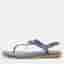 Tod's Size 39.5 Blue Leather Thong Flats