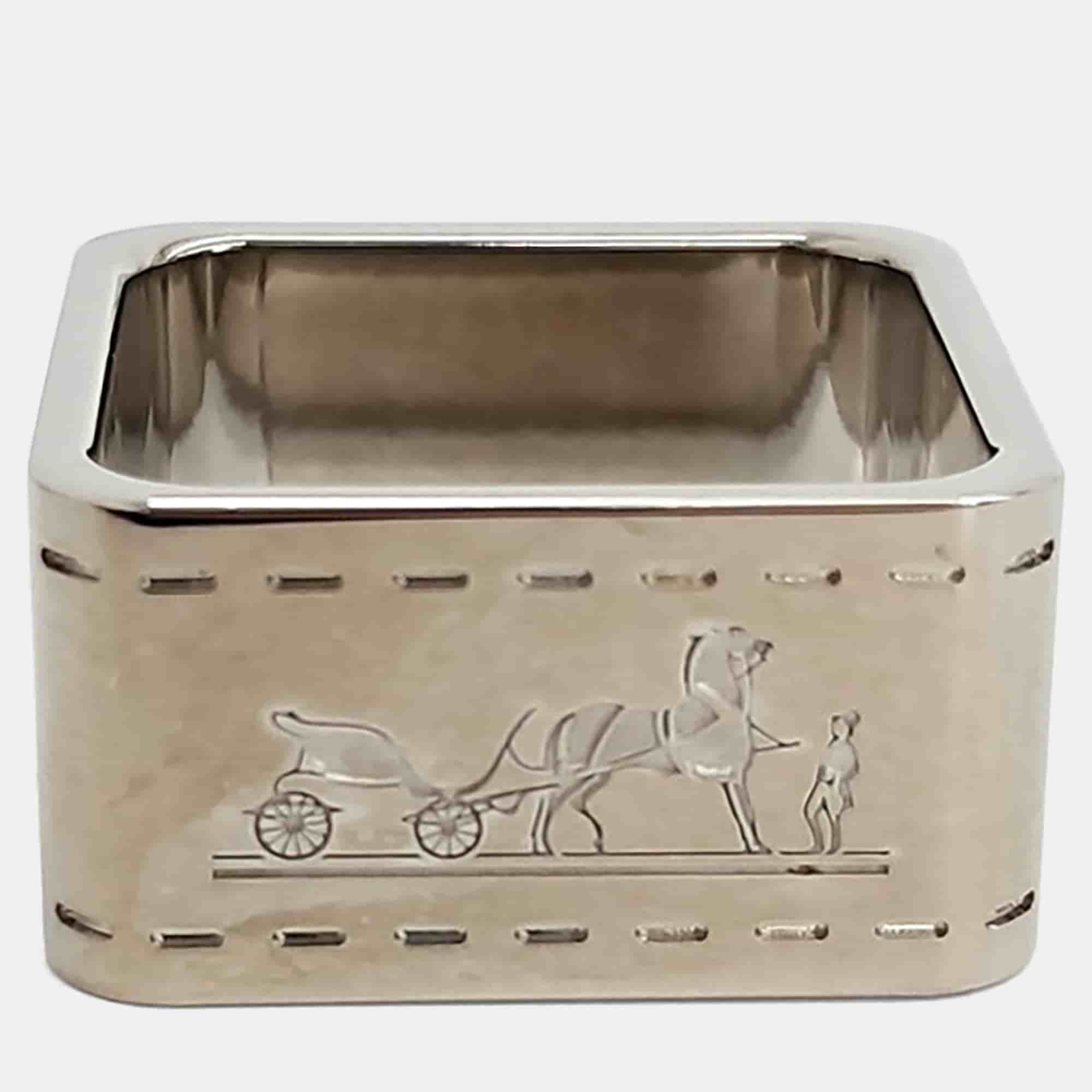 Hermes Silver Scarf Ring