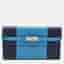 Hermes Kelly Flag Bleu Paradis/Bleu Saphir Epsom Leather Continental Wallet