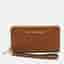 Michael Kors Jet Set Multifunction Phone Wristlet Brown Leather Wallet