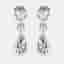 3.7 cts Pear, Round and Heart Lab Grown Diamond 18k White Gold Earrings