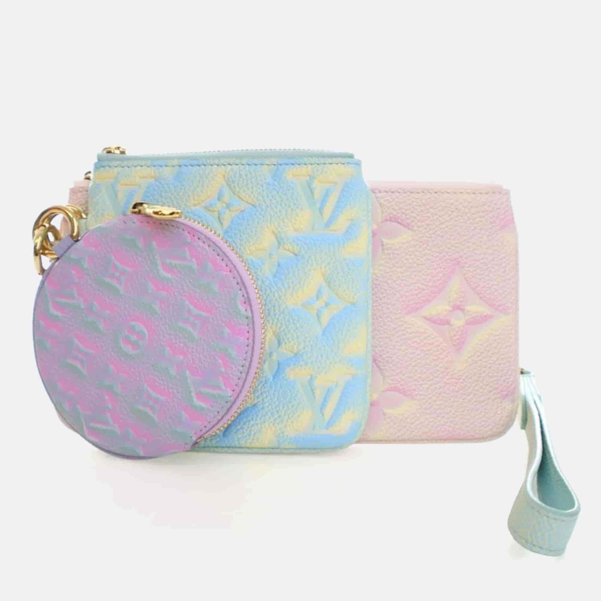 Louis Vuitton Monogram Empreinte Stardust Trio Pouch Clutch