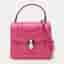 Bvlgari Serpenti Forever Small Pink Leather Flap Top Handle Bag